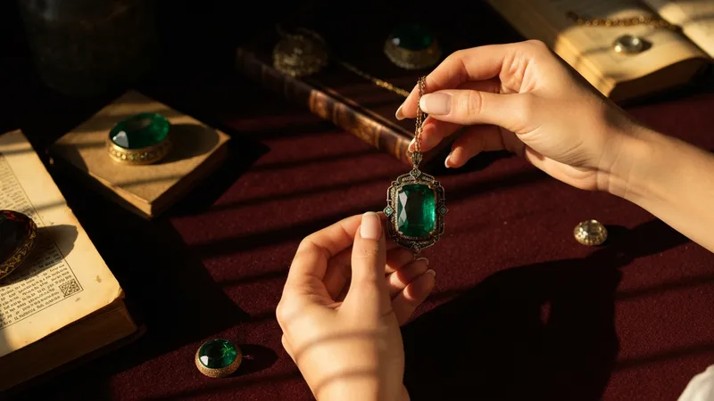 Émeraude naturelle brute et taillée pour pendentif