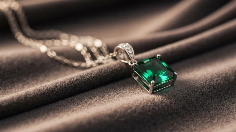 Atelier bijoutier créant un pendentif émeraude sur mesure