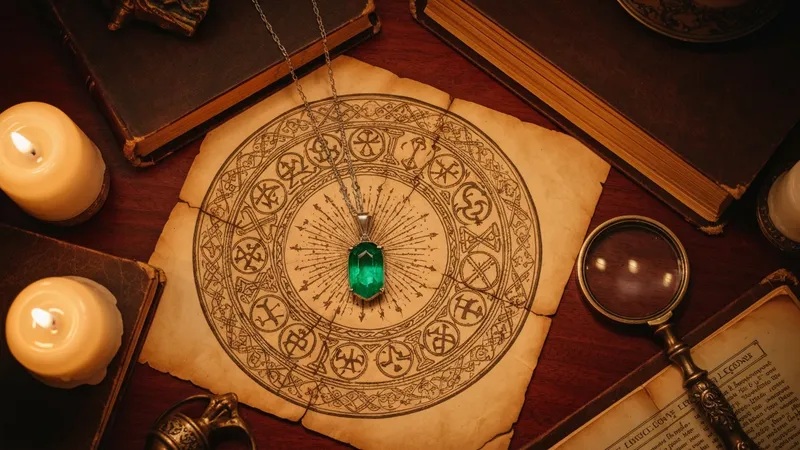 Pendentif émeraude entourage diamants pour occasion spéciale